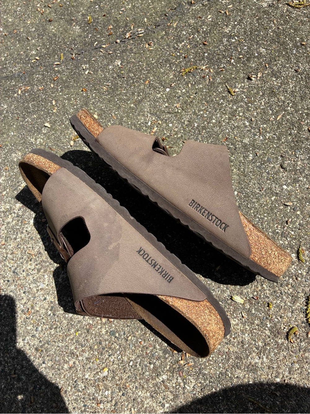 Birkenstock | Womens Brown Slide Sandals - Picture 7 of 14